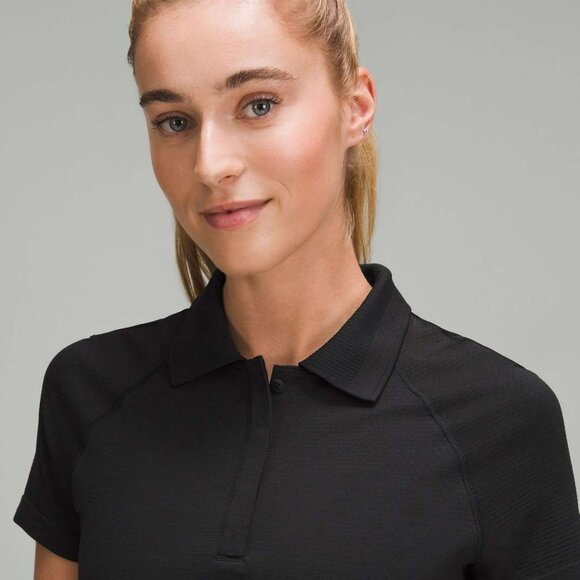Lululemon Swiftly Tech Short-Sleeve Polo Shirt, Black, Size 10 - Picture 5 of 12